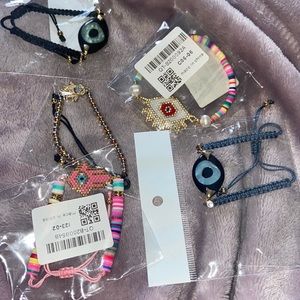 Evil eye bracelets ! 5 different ! All new! Good materials , can resale !!